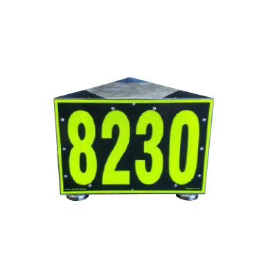 MAXSafe Hi-Viz NON-LED Sign Display, Magnet Mount Triangle ID Sign, 300 x 200mm