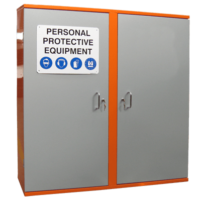 PPE Storage Cabinet – Double Door – 3 Shelves