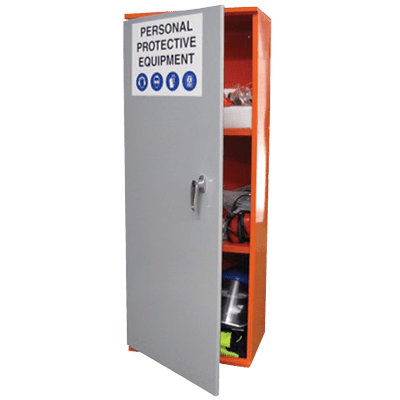 PPE Storage Cabinet – Single Large Door -3 Shelves