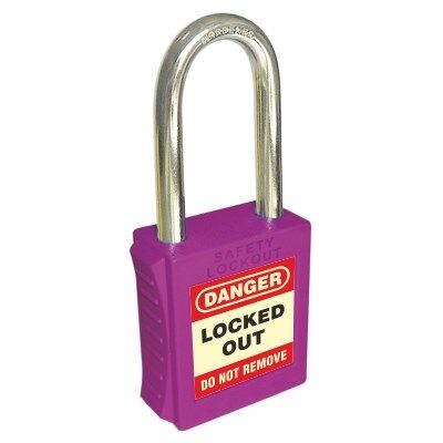 Purple 42mm padlock labeled 